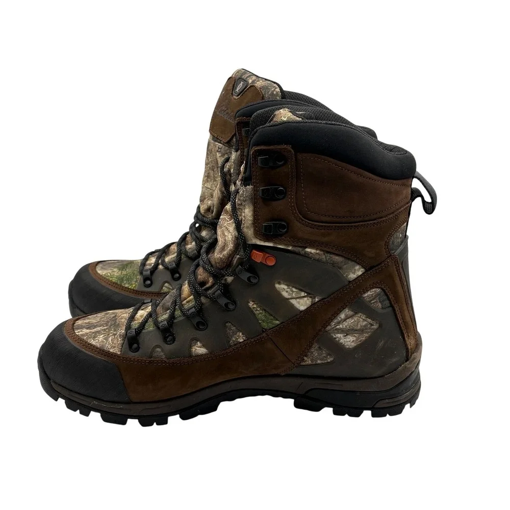 Cabelas Hunting Boots Mens 14M Camo Brown Good Gore-Tex Waterproof Insulated